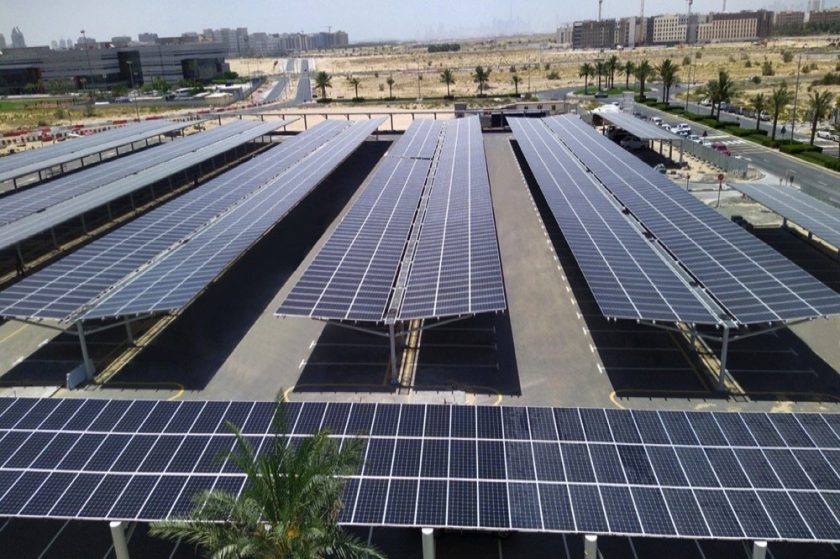 مواقف طاقة شمسية في “مدينة دبي الأكاديمية” و”مدينة دبي للتعهيد”