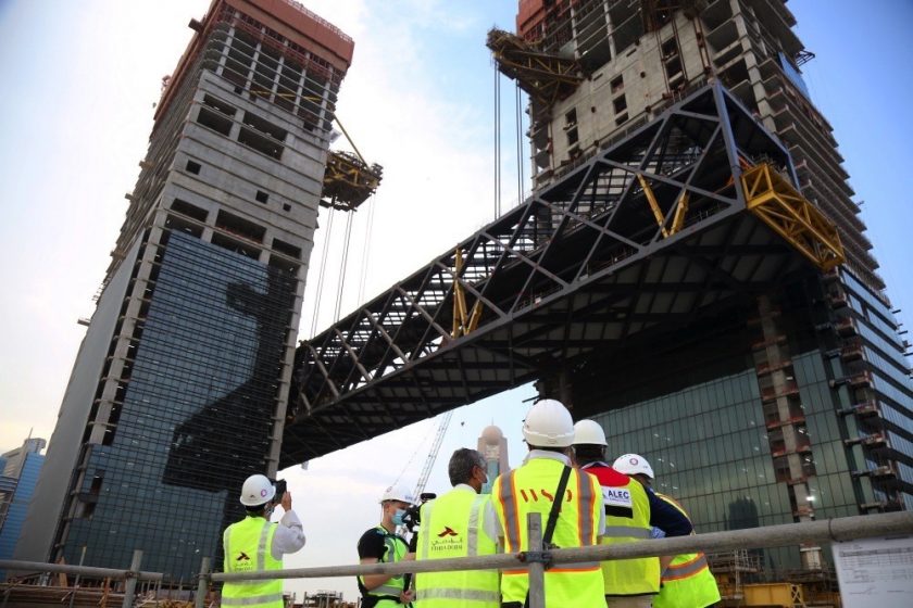 One Za’abeel completes record-breaking cantilever lift