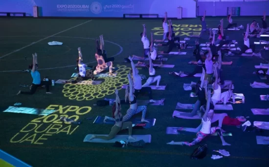 Yogis salute the moon in soothing session with celebrity teacher Dylan Werner