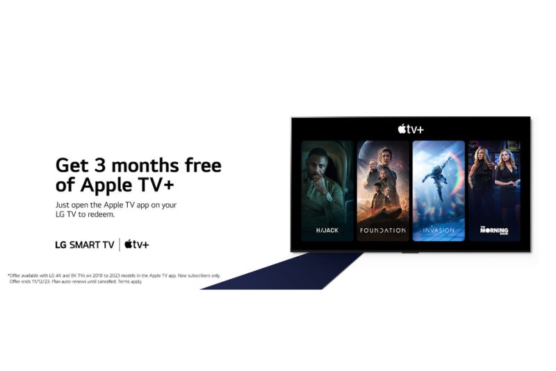 تلفزيون إل جي الذكي يتوفر مع اشتراك Apple TV+ مجاني لمدة ثلاثة أشهر