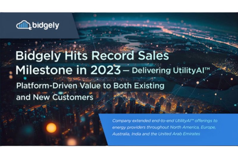 Bidgely Hits Record Sales Milestone in 2023 – Delivering UtilityAI Platform-Driven Value to Both Existing and New Customers