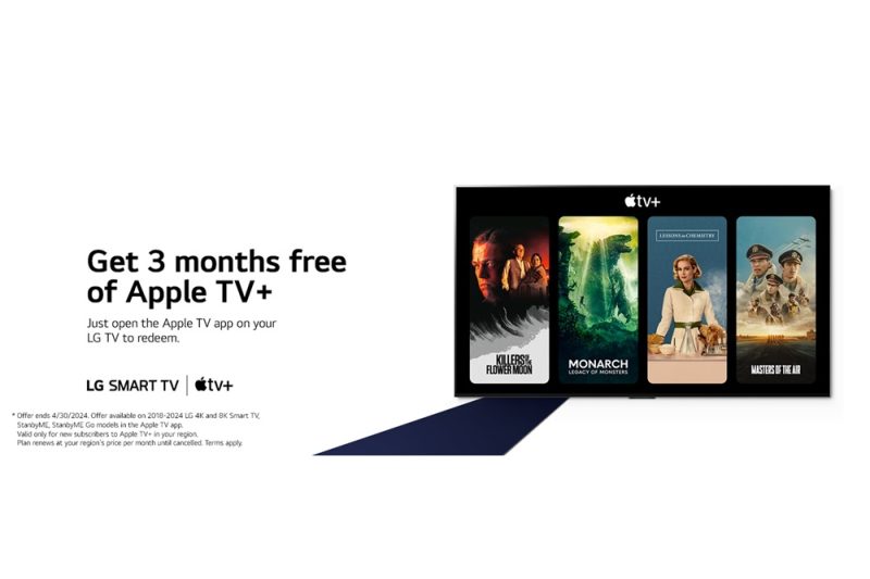 LG Offers Three-Month Free Trial for Apple TV+ To Smart TV and Lifestyle Screen Owners
