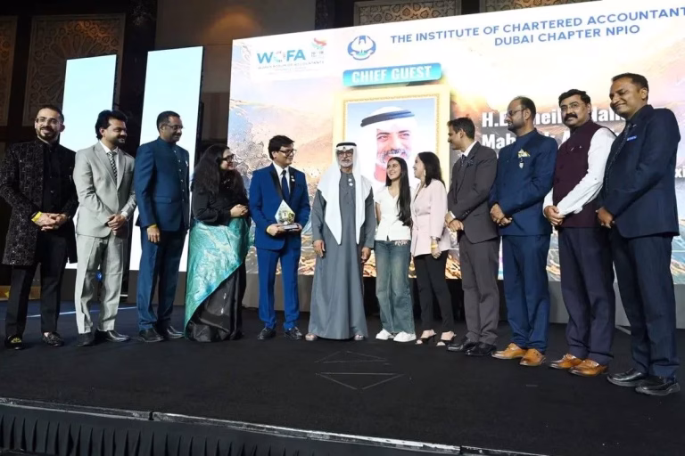 معالي الشيخ نهيان بن مبارك يشيد بالعلاقات الإماراتية الهندية باعتبارها الأقوى والأكثر ديناميكية في العالم خلال احتفالات يوم المحاسبين القانونيين التي نظمها فرع معهد المحاسبين القانونيين في الهند (ICAI) بدبي