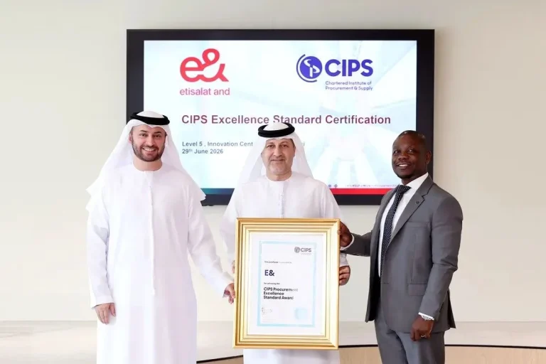 e& recognised by CIPS for procurement excellence
